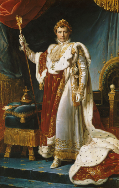 Les Sœurs de Napoléon – Trois destins italiens : François Gerard.Napoleon Ier en grand costume de sacre.Versailles musee national du chateau